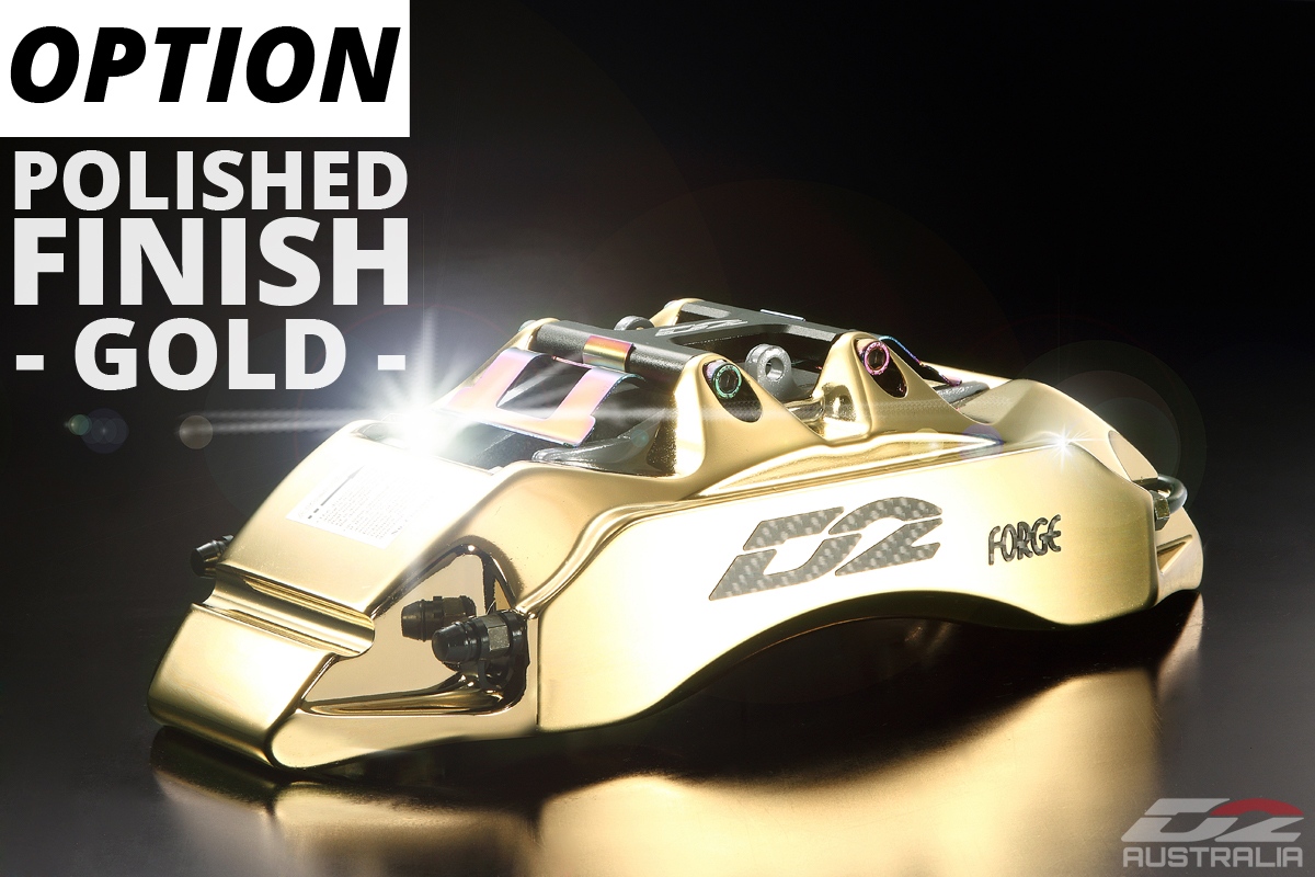 D2 Australia Polished Gold finish brake caliper