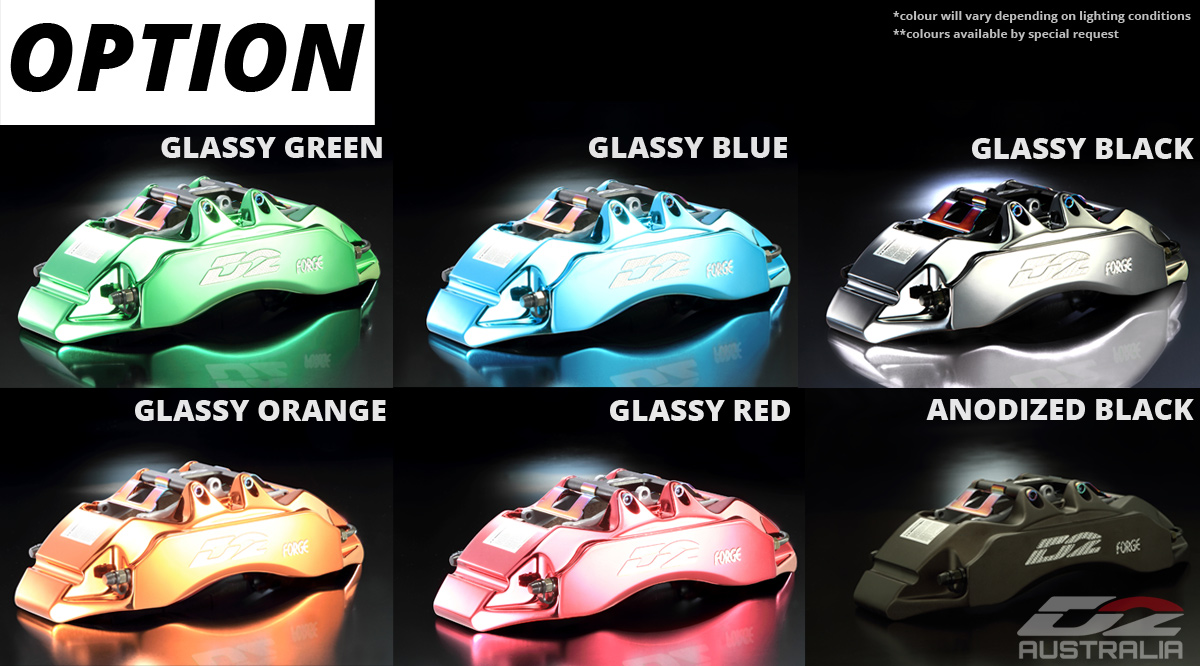 D2 Australia Glassy caliper colour options